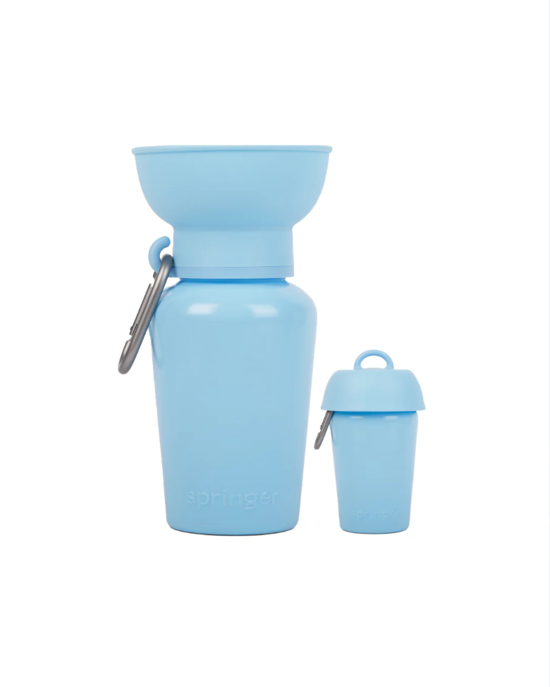 Flip Dog Travel Water Bottle WALK SPRINGER Sky Blue
