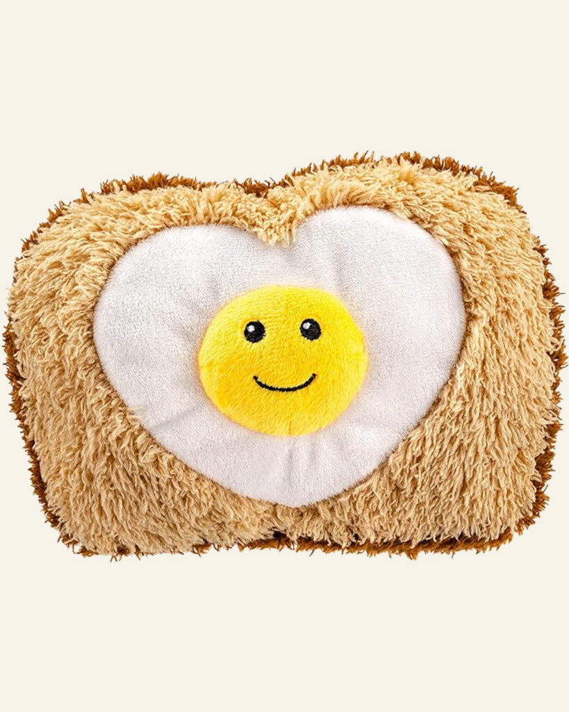 Hearty-Side Up Egg W/ Toast Squeaky Dog Toy (FINAL SALE) Play GIFTABLE WORLD   