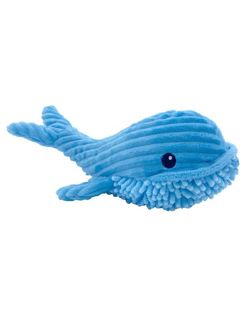 Blue Bay Whale Squeaky Push Dog Toy (FINAL SALE) Play PET LOU   