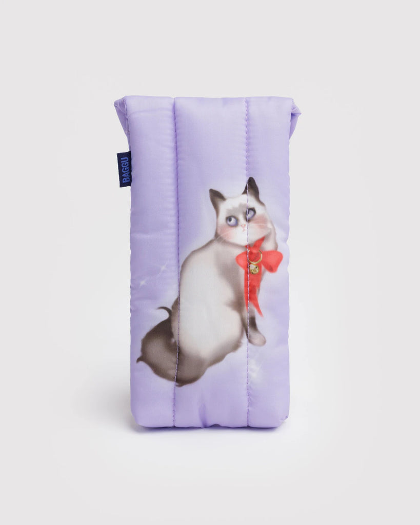 Puffy Glasses Sleeve in Fancy Cats Human BAGGU
