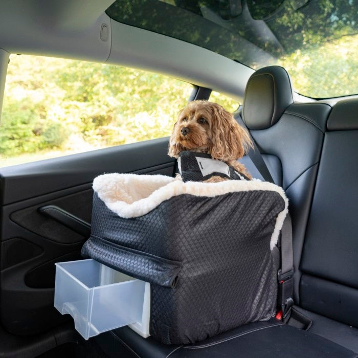 Lookout Dog Car Seat with Storage Drawer (Direct-Ship) (Made in the USA) Carry SNOOZER Small Black Diamond 