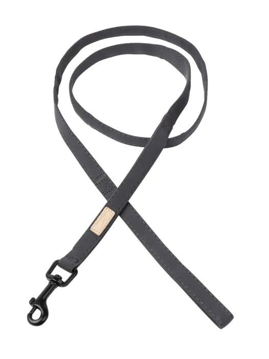 Soft Fabric Dog Leash (with Traffic loop) WALK FUZZYARD Small Slate Grey 