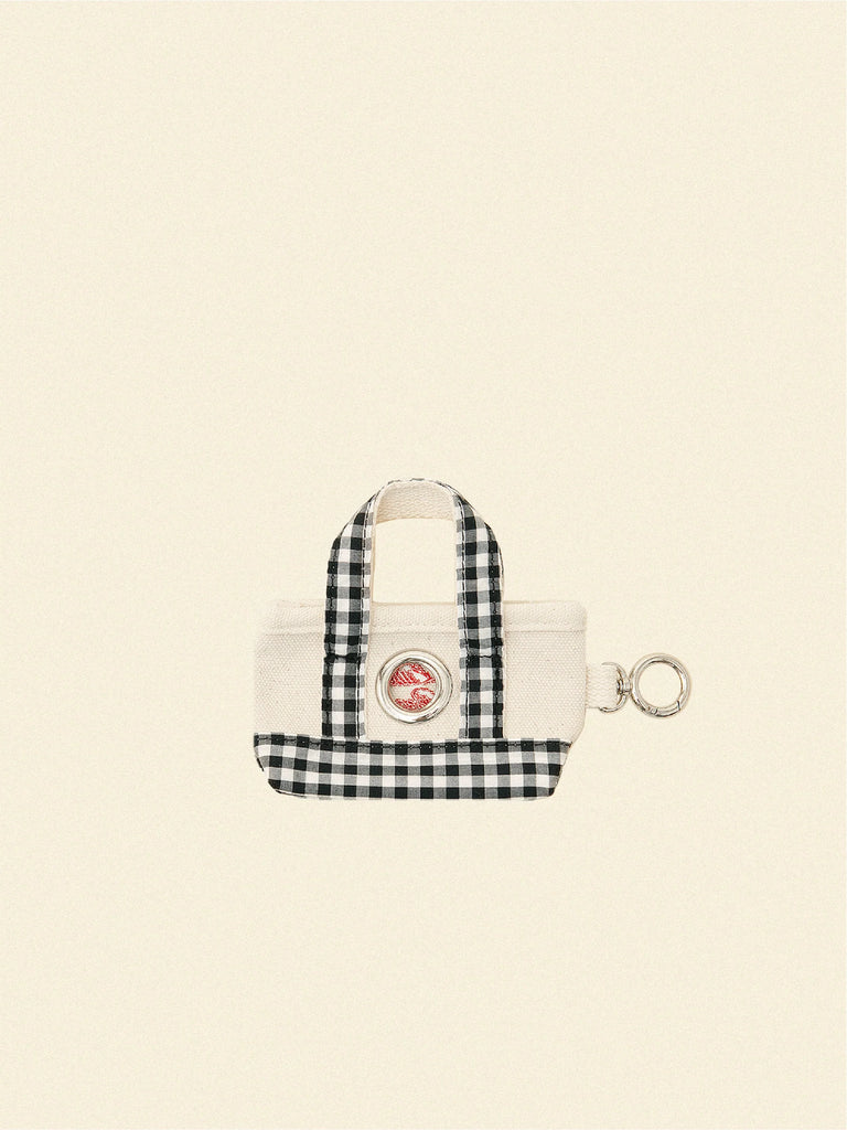 The Little Beast Poop Bag Tote in Gingham WALK LITTLE BEAST