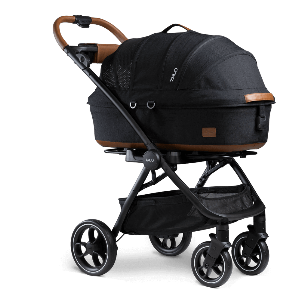 Maeve™ + Roscoe™ 3-in-1 Pet Stroller & Car Seat HOME TAVO PET Onyx Medium Flex (Up to 25lbs) 