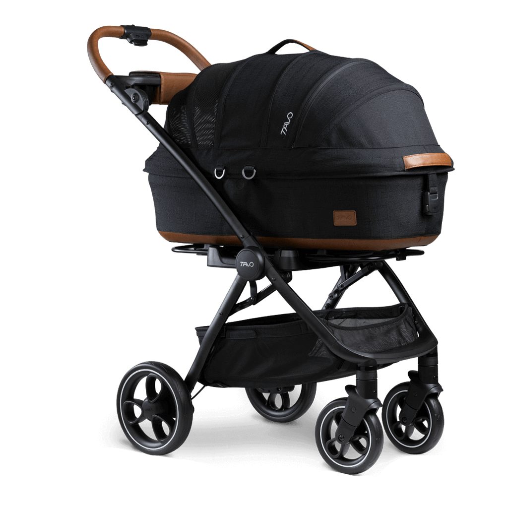 dog stroller and car seat Tavo Maeve + Roscoe 3-In-1 Pet Protection System, Medium Rigid - Onyx