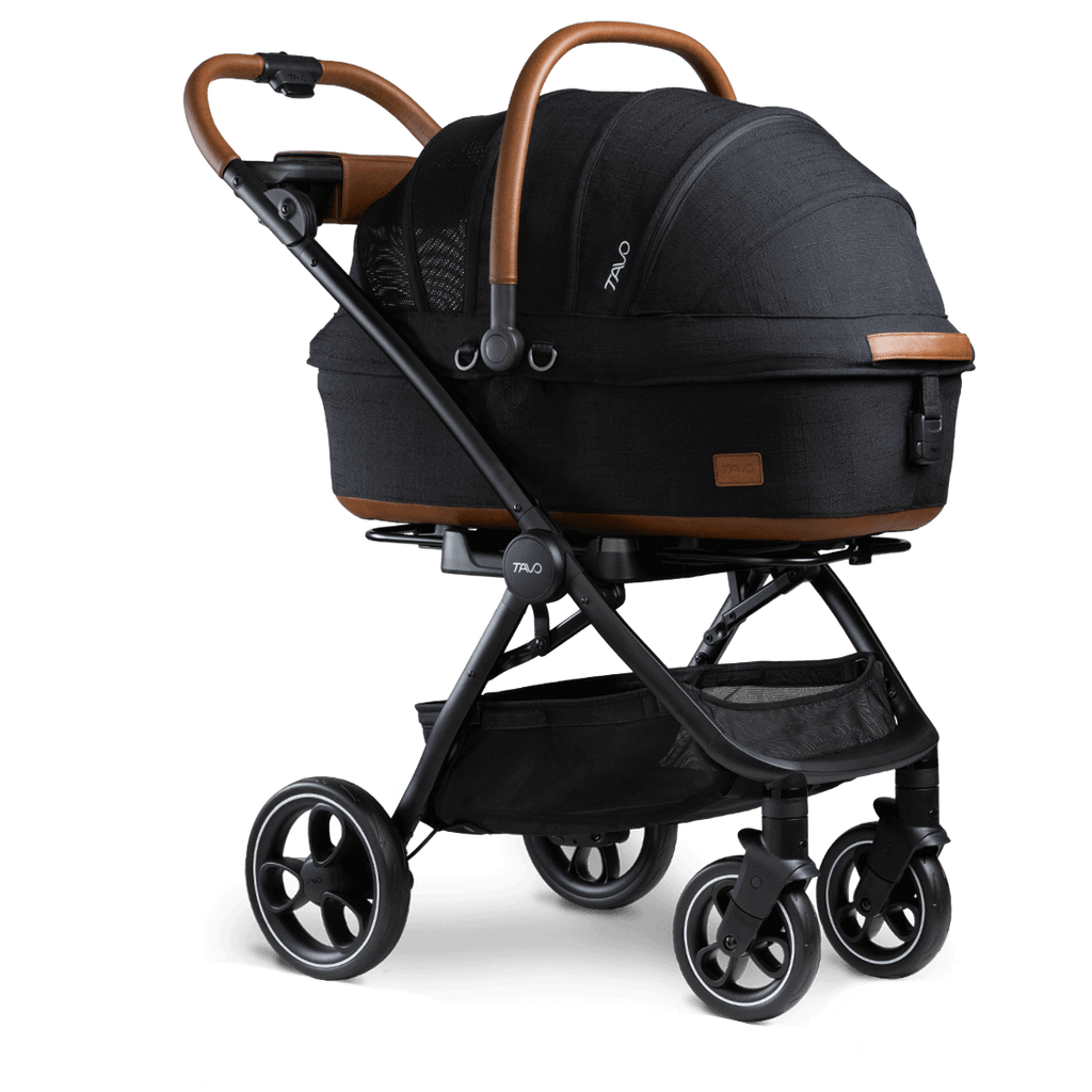 Maeve™ + Roscoe™ 3-in-1 Pet Stroller & Car Seat HOME TAVO PET Onyx Medium Rigid (Up to 30lbs) 