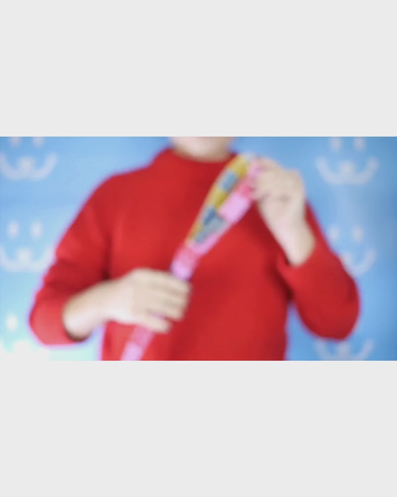 Medium-Raw Crossbody Dog Leash with Black Hardware (Made in the USA) Walk MR. FRIENDLY