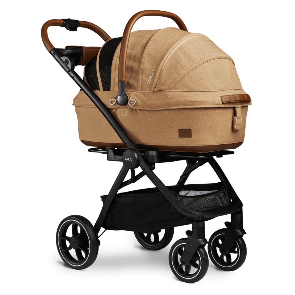 Maeve™ + Roscoe™ 3-in-1 Pet Stroller & Car Seat HOME TAVO PET Sable Medium Rigid (Up to 30lbs) 