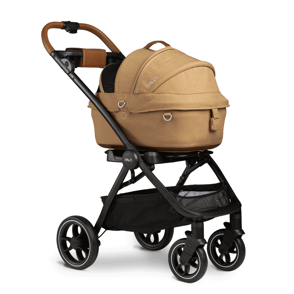 Maeve™ + Roscoe™ 3-in-1 Pet Stroller & Car Seat HOME TAVO PET Sable Small Flex (Up to 20lbs) 