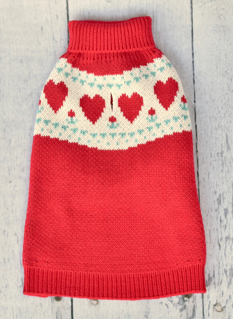 Whole Lotta Love Heart Dog Sweater<br>((FINAL SALE)) Wear FINNEGAN'S STANDARD GOODS   