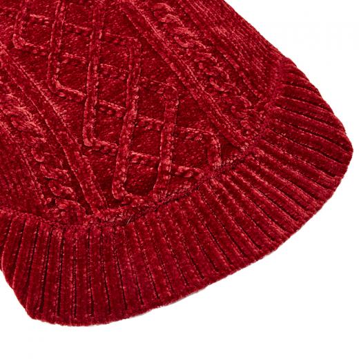 DOGS & CATS & CO. | Cozy Chenille Sweater in Red Apparel DOGS & CATS & CO.   