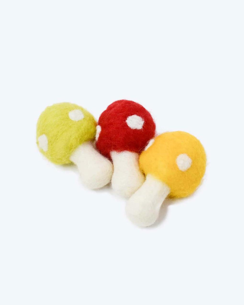 Kitty Shroom Felt Cat Toy (Set of 3) HOME MODERN BEAST   