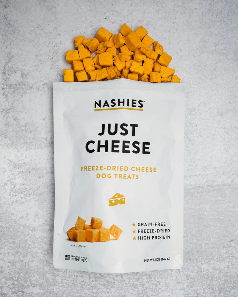 Just Cheese Freeze-Dried Dog Treats Eat NASHIES   