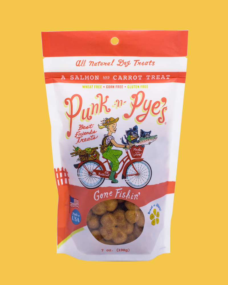 Gone Fishin' Salmon & Carrot Dog Treats Eat PUNK N PYES   