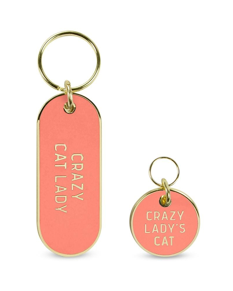 Crazy Cat Lady Keychain & Cat Tag Set (FINAL SALE) HOME FRED & FRIENDS   