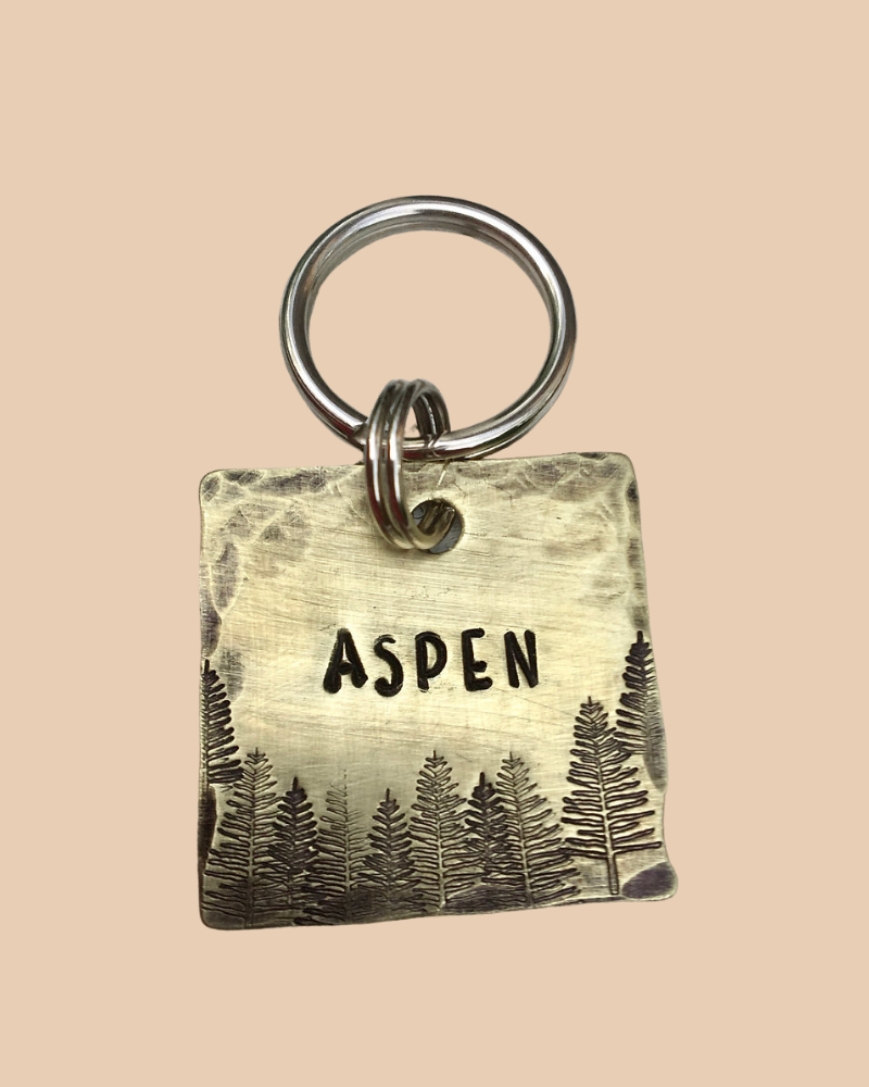 Aspen Custom Dog ID Tag (Custom/Drop-Ship) (Made in the USA) Wear THE COPPER POPPY   