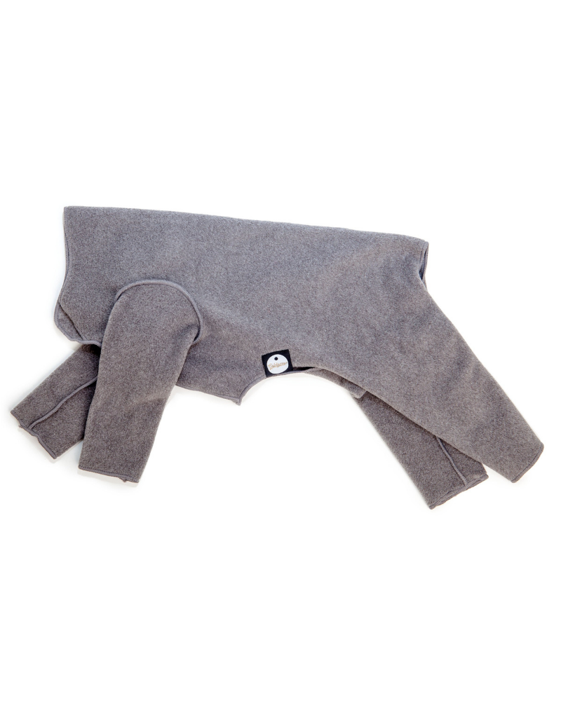 Stretch Fleece Onesie in Charcoal (Made in the USA, DOG & CO. + GOLD PAW Exclusive!) Wear DOG & CO. COLLECTION   