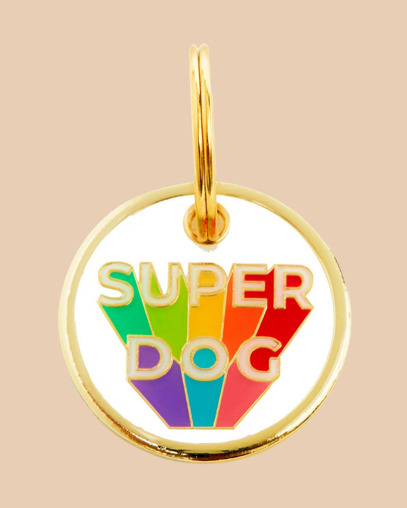 Super Dog Rainbow Pet Tag (Custom/Drop-Ship) Wear TRILL PAWS   