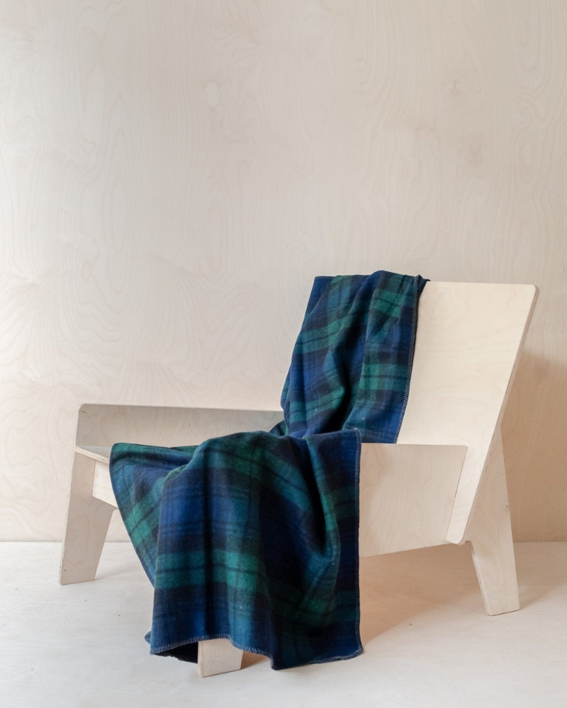 Recycled Wool Pet Blanket in Black Watch Tartan (FINAL SALE) HOME THE TARTAN BLANKET CO.   