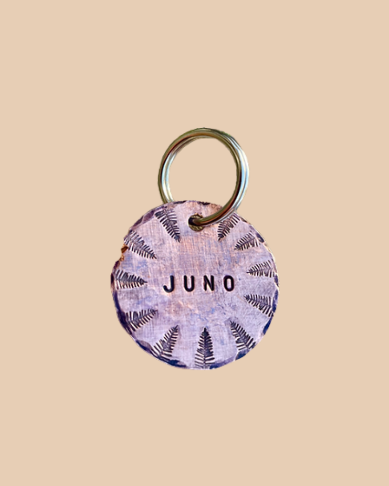 Juno Forest Custom Dog ID Tag (Custom/Drop-Ship) (Made in the USA) Wear THE COPPER POPPY   