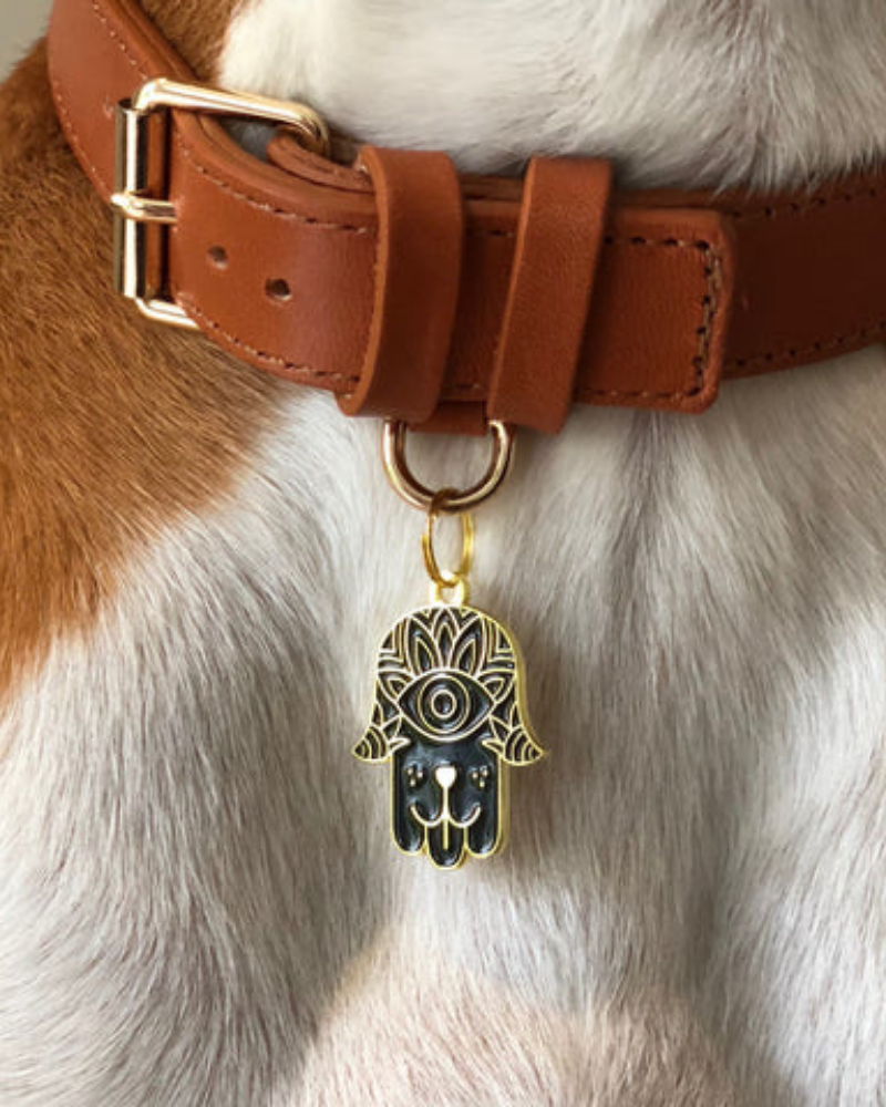 Hamsa ID Tag (Custom & Made in the USA) DROP-SHIP TWO TAILS PET COMPANY   