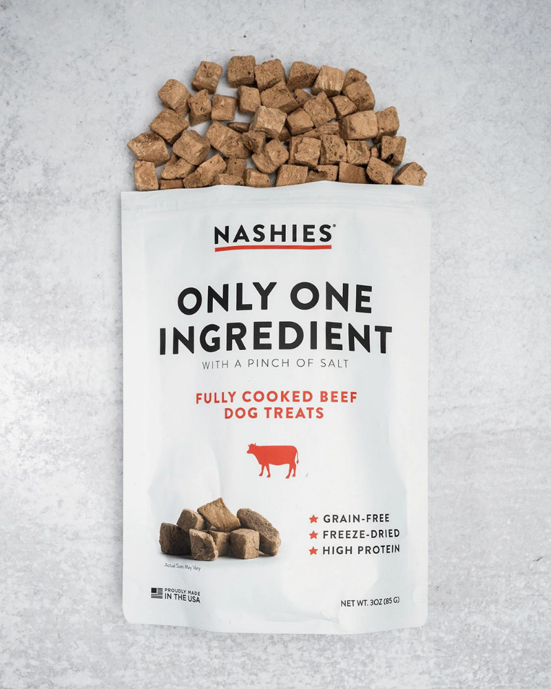 Freeze-Dried Beef Dog Treats Eat NASHIES   