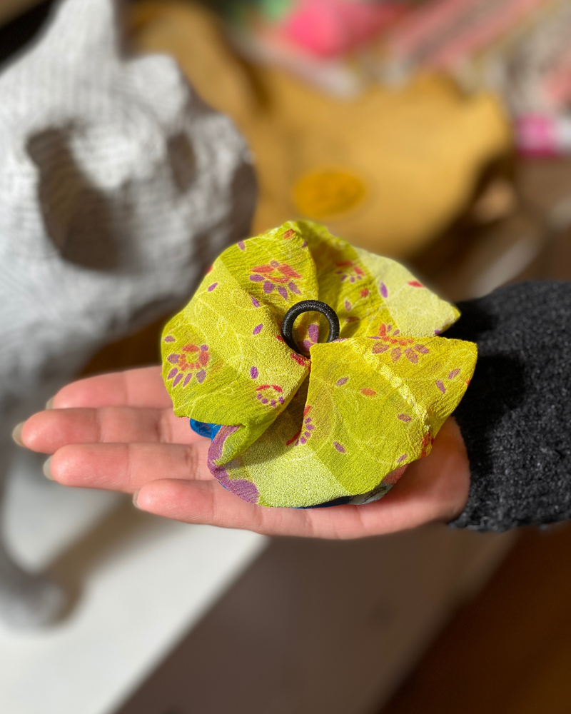 Upcycled Fabric Collar Flower - Assorted Colors<br>(FINAL SALE) Accessories MATR BOOMIE   