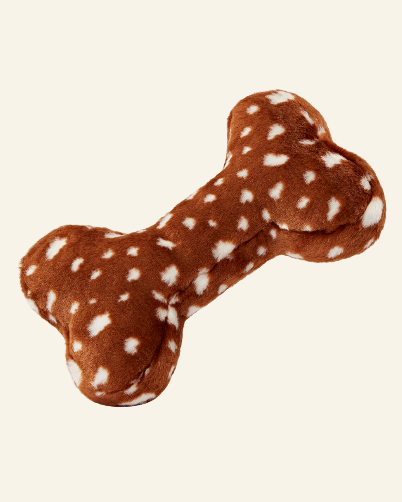 Bambi Bone Plush Dog Toy Play FLUFF & TUFF   