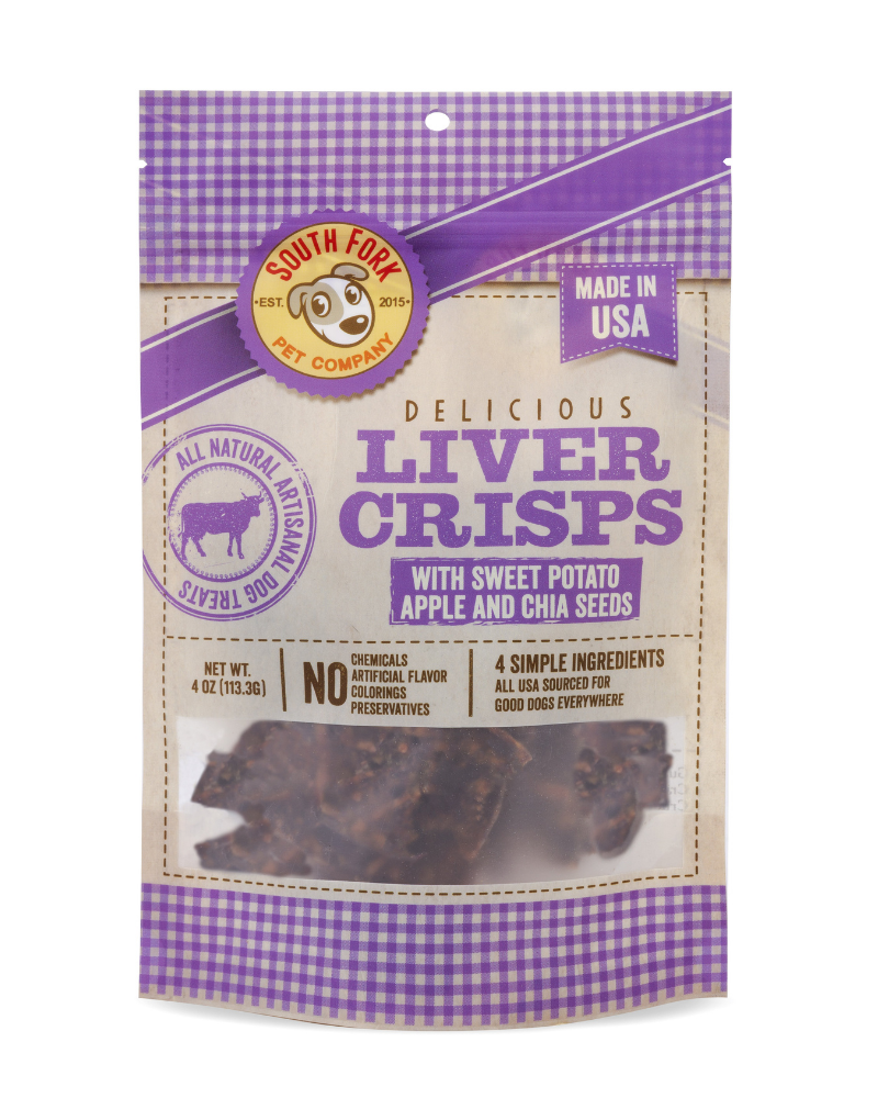 Liver Crisps with Sweet Potato, Apple & Chia Seeds Dog Treats Eat SOUTH FORK PETS   