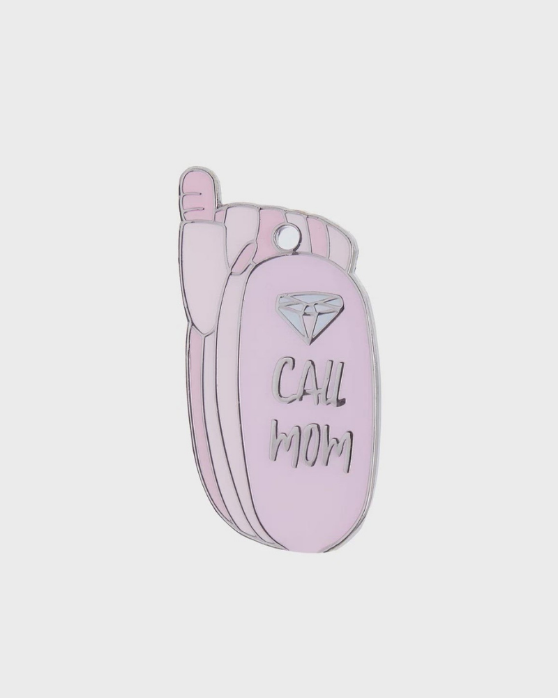 Call Mom Retro Flip Phone Custom Dog Tag (Custom/Drop-Ship) Accessories TRILL PAWS   