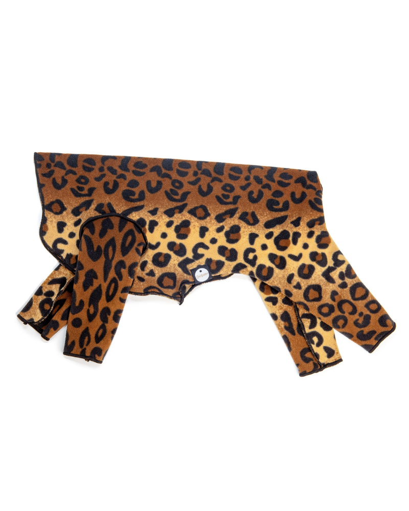 Stretch Fleece Onesie in Leopard (Made in the USA, DOG & CO. + GOLD PAW Exclusive!) Wear GOLD PAW   