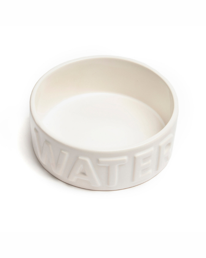 Classic Water Ceramic Pet Bowl in White Eat PARK LIFE DESIGNS   