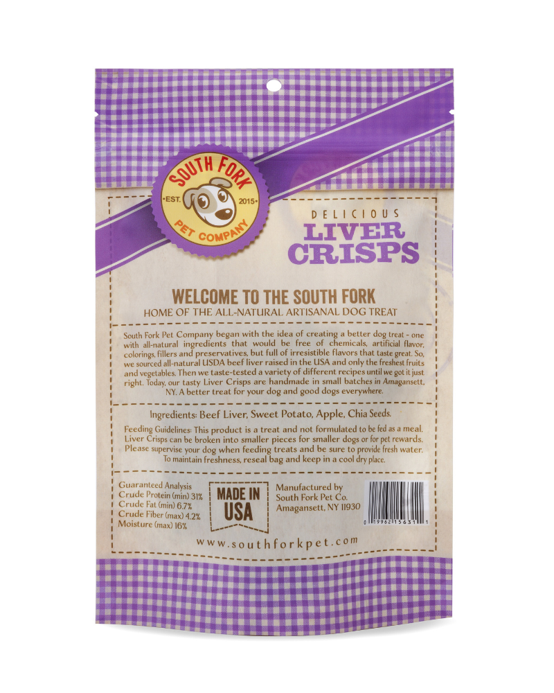 Liver Crisps with Sweet Potato, Apple & Chia Seeds Dog Treats Eat SOUTH FORK PETS   