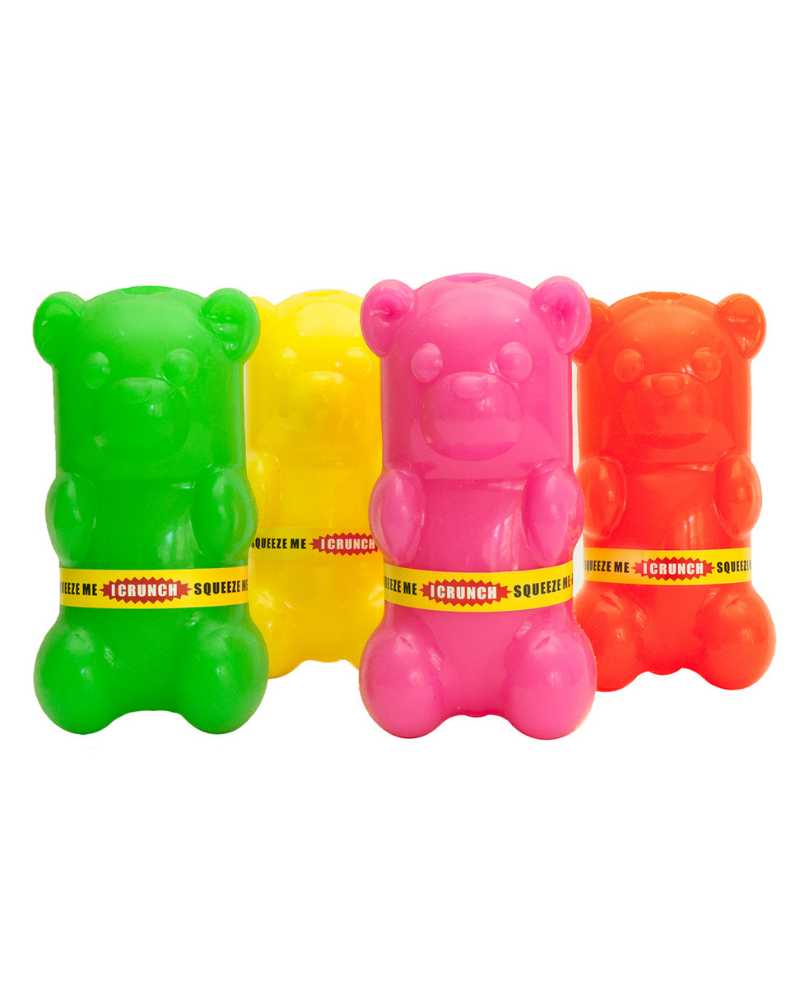 Gummy Bear Crunch Dog Toy (Made in the USA) Play RUFF DAWG   