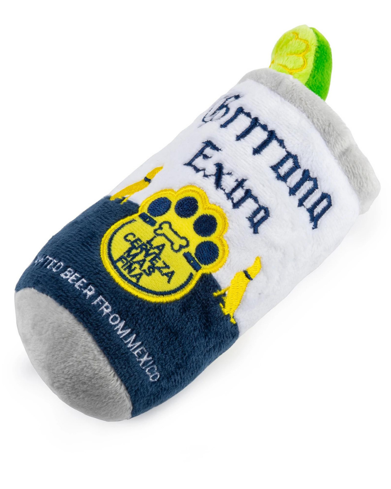Grrrona Beer Can Squeaky Plush Dog Toy Play HAUTE DIGGITY DOG   