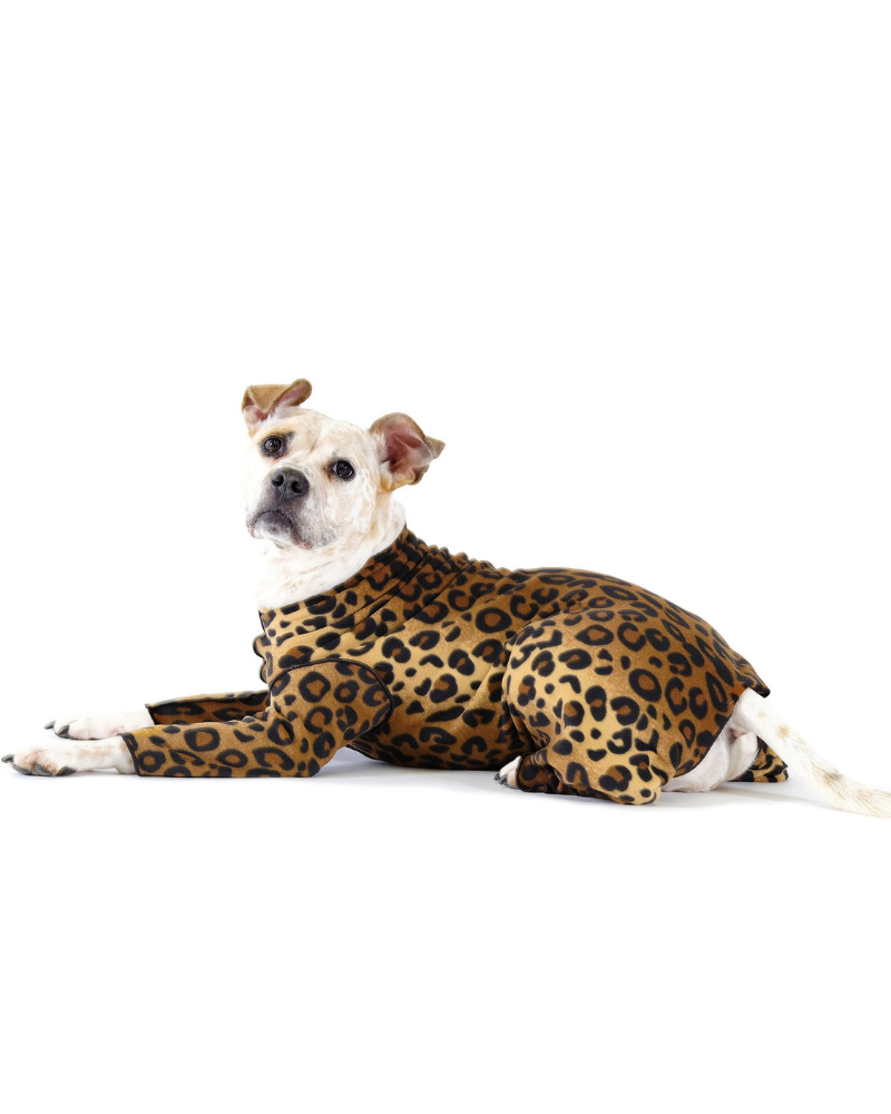 Stretch Fleece Onesie in Leopard (Made in the USA, DOG & CO. + GOLD PAW Exclusive!) Wear GOLD PAW   