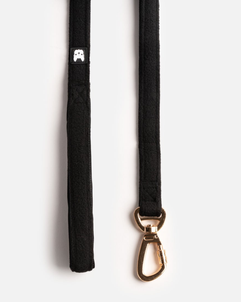 Aquafleece Water Repellant Dog Leash in Black (FINAL SALE) Walk SILVER PAW   