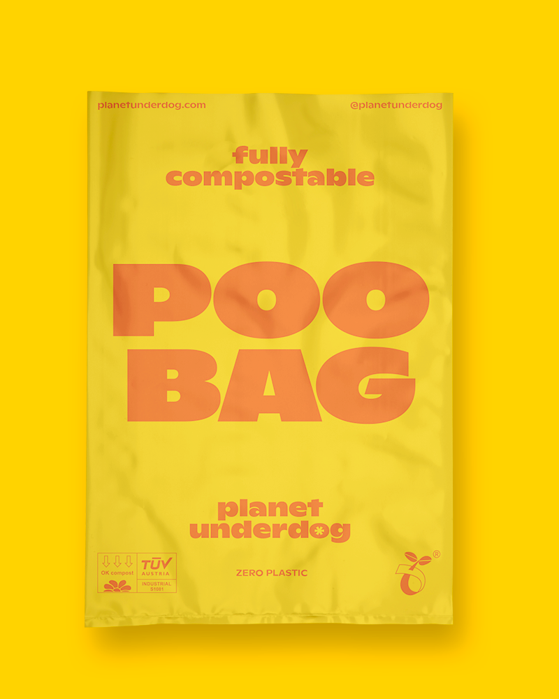 Full of Sh*t Compostable Poop Bags (60 bags) WALK PLANET UNDERDOG   
