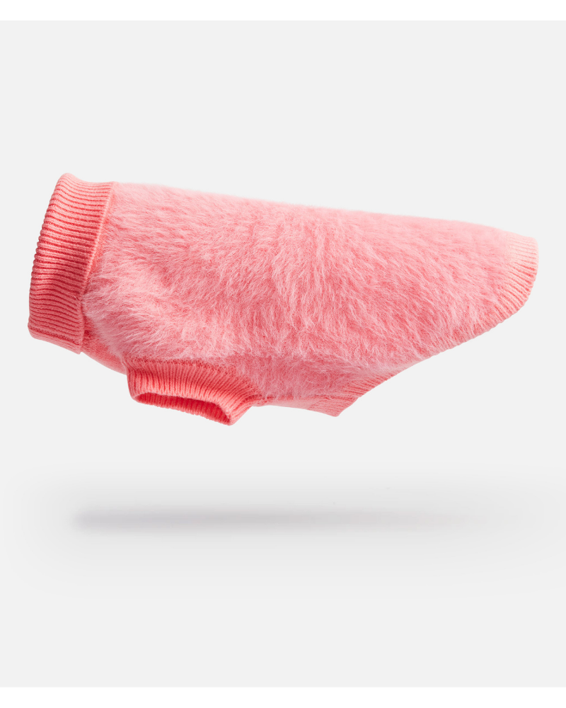 Long-Haired Fuzzy Dog Sweater<br>((FINAL SALE)) Wear SILVER PAW   