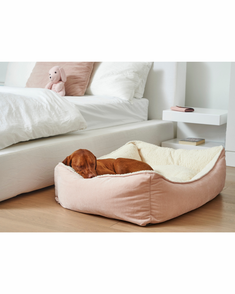 Scoop Bed in Blush & Ivory Sheepskin (Direct-Ship) HOME BOWSER'S PET PRODUCTS   