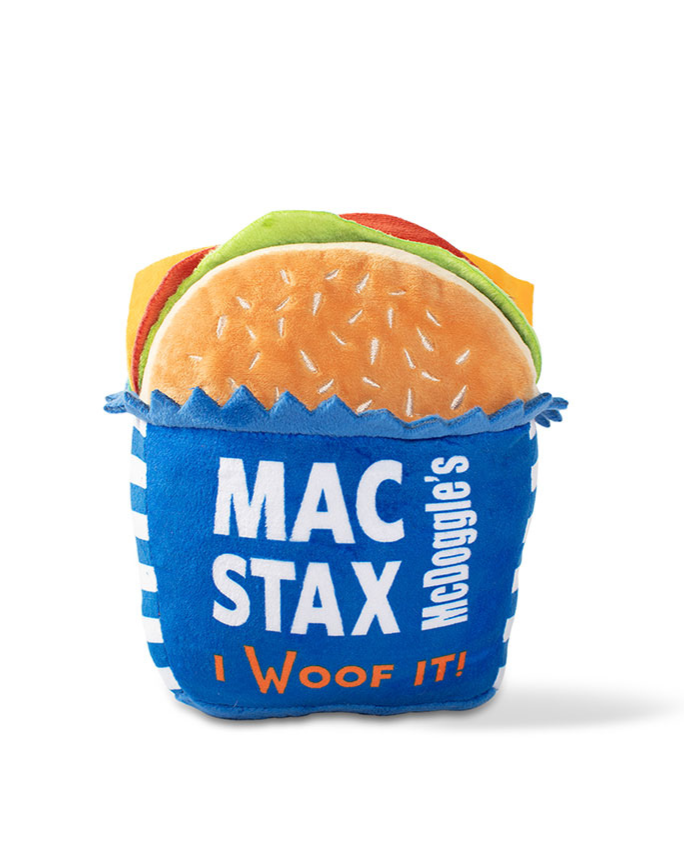 Mcdoggle's Mac Stax Crinkle + Squeak Plush Dog Toy (FINAL SALE) Play WAGSDALE   