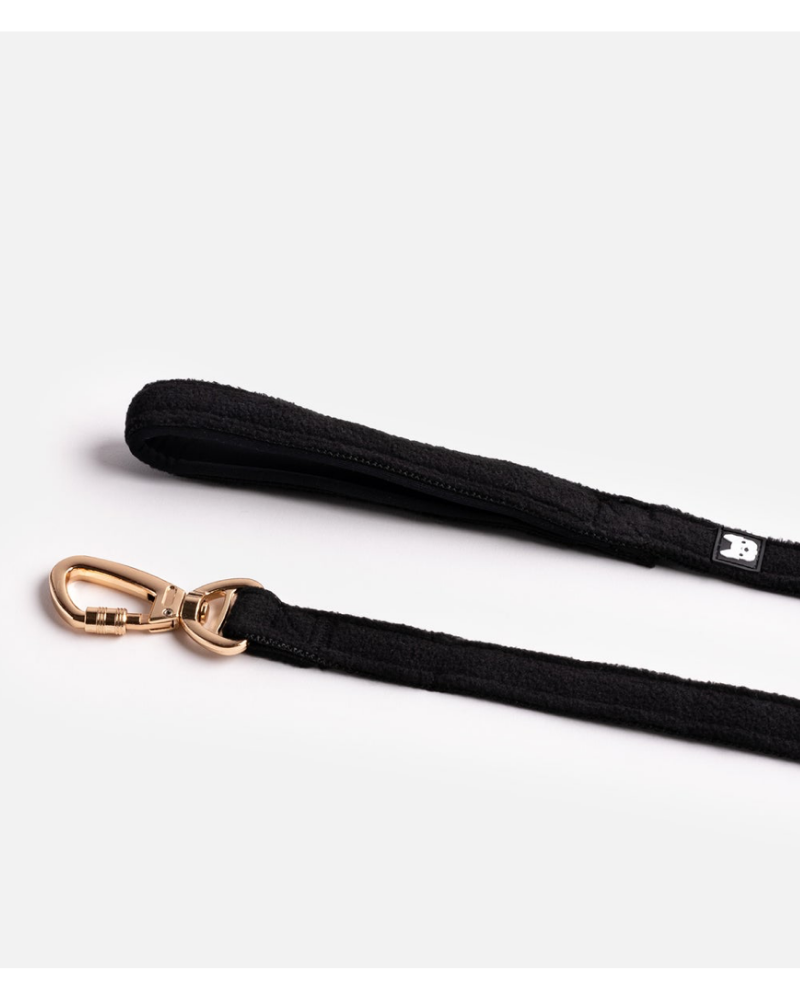 Aquafleece Water Repellant Dog Leash in Black (FINAL SALE) Walk SILVER PAW   