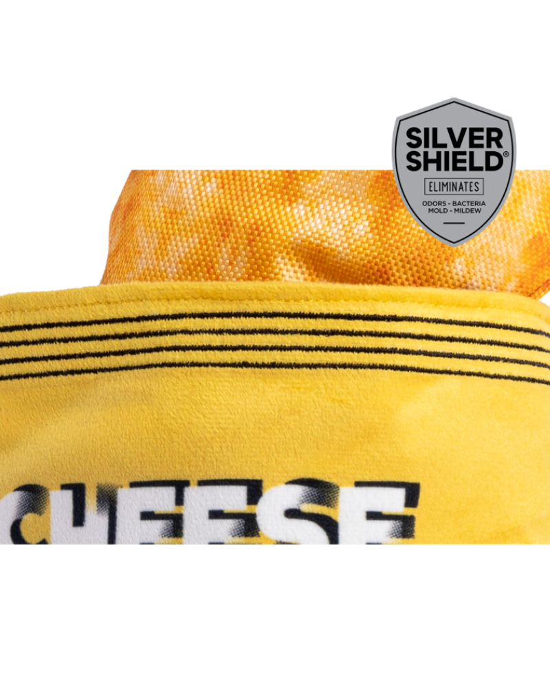 Cheese Doodles Crinkle + Squeak Dog Toy Play SILVER PAW   