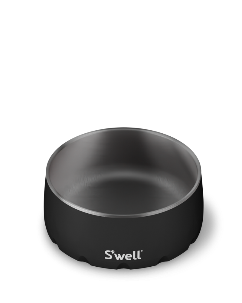 Stainless Steel Dog Bowl in Onyx Eat S'WELL   