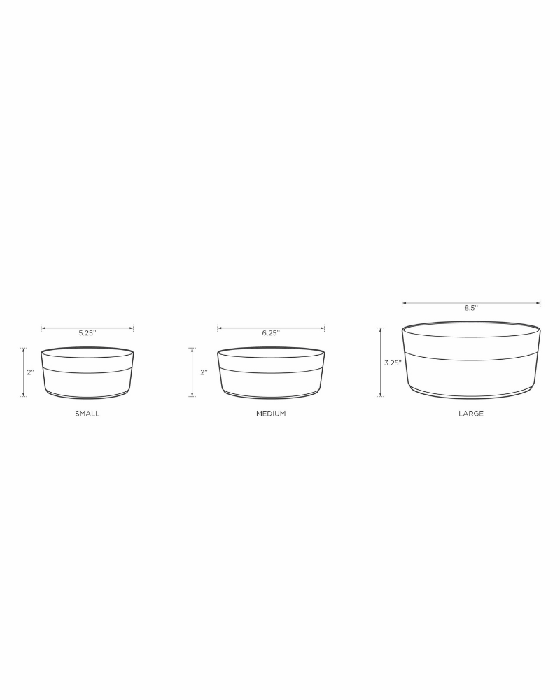 Classic Water Ceramic Pet Bowl in White Eat PARK LIFE DESIGNS   