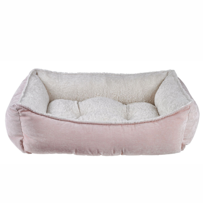 Scoop Bed in Blush & Ivory Sheepskin (Direct-Ship) HOME BOWSER'S PET PRODUCTS   