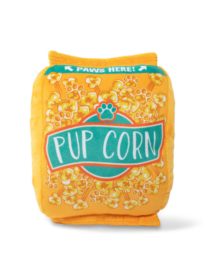Pupcorn Crinkle + Squeak Plush Dog Toy (FINAL SALE) Play WAGSDALE   