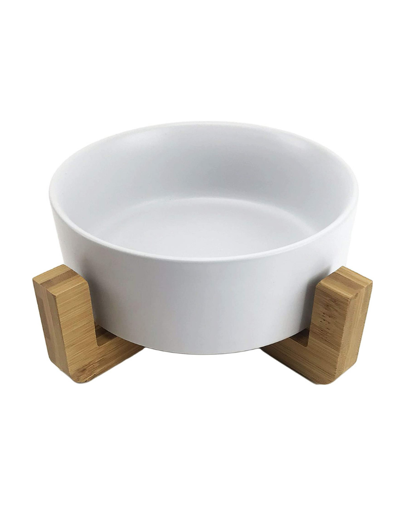 Bowl + Stand in Eggshell and Bamboo (Single) Eat MIDLEE   