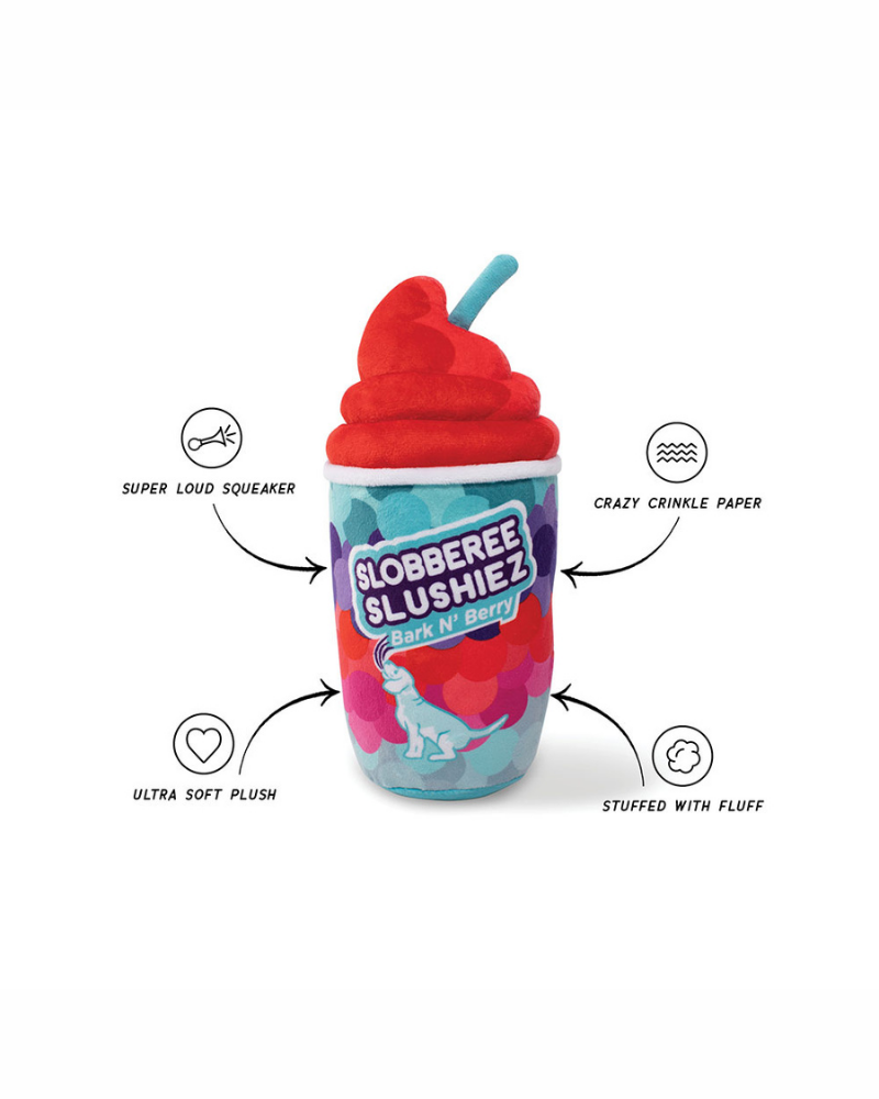 Slobberee Slushiez Crinkle + Squeak Plush Dog Toy (FINAL SALE) Play WAGSDALE   