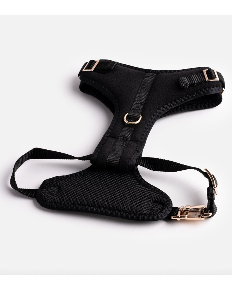 Aquafleece Water Repellant Dog Harness in Black<br>(FINAL SALE) Dog Supplies SILVER PAW   